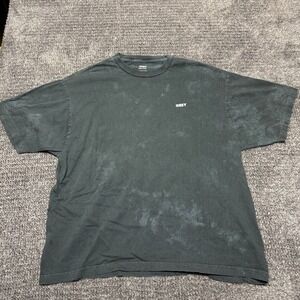 Obey Giant Face Graphic T-Shirt Mens XL Faded Black Acid Wash Distressed Tee